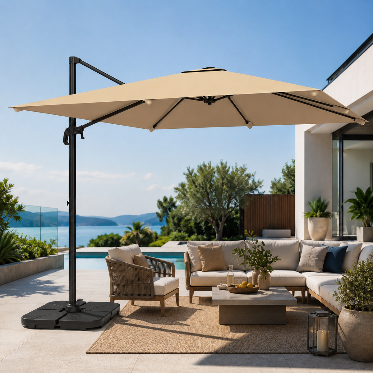 Support Parasol Déporté 3x3