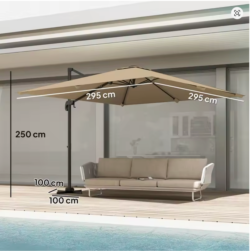 OmbraTerrasse Parasol Déporté 3x3